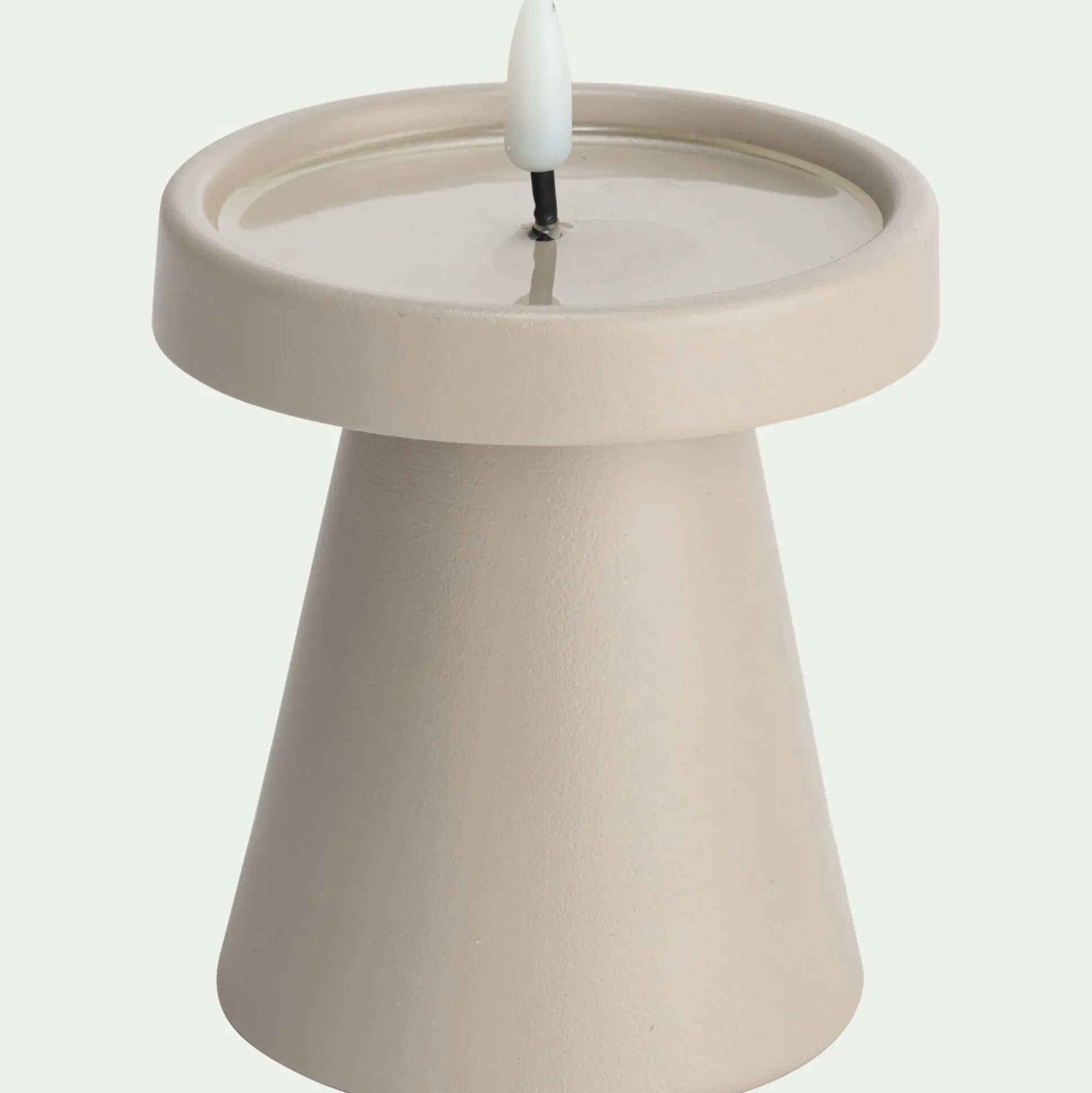 Bougie à LED D9xH10cm - beige sable