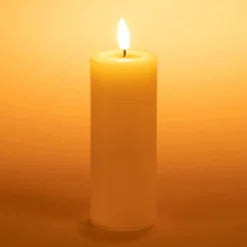 Bougie à LED D5XH12,5cm - blanc