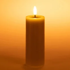 Bougie à LED D5XH12,5cm - taupe