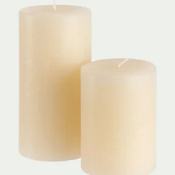 Bougie cylindrique - blanc H10cm