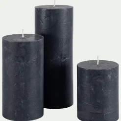 Bougie cylindrique - bleu H10cm