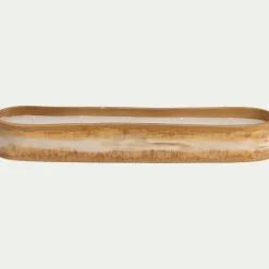 Bougie en faïence ovale l34,5cm - beige