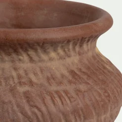 Bougie en grès H10cm - marron