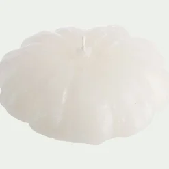 Bougie fleur D14,5cm - blanc