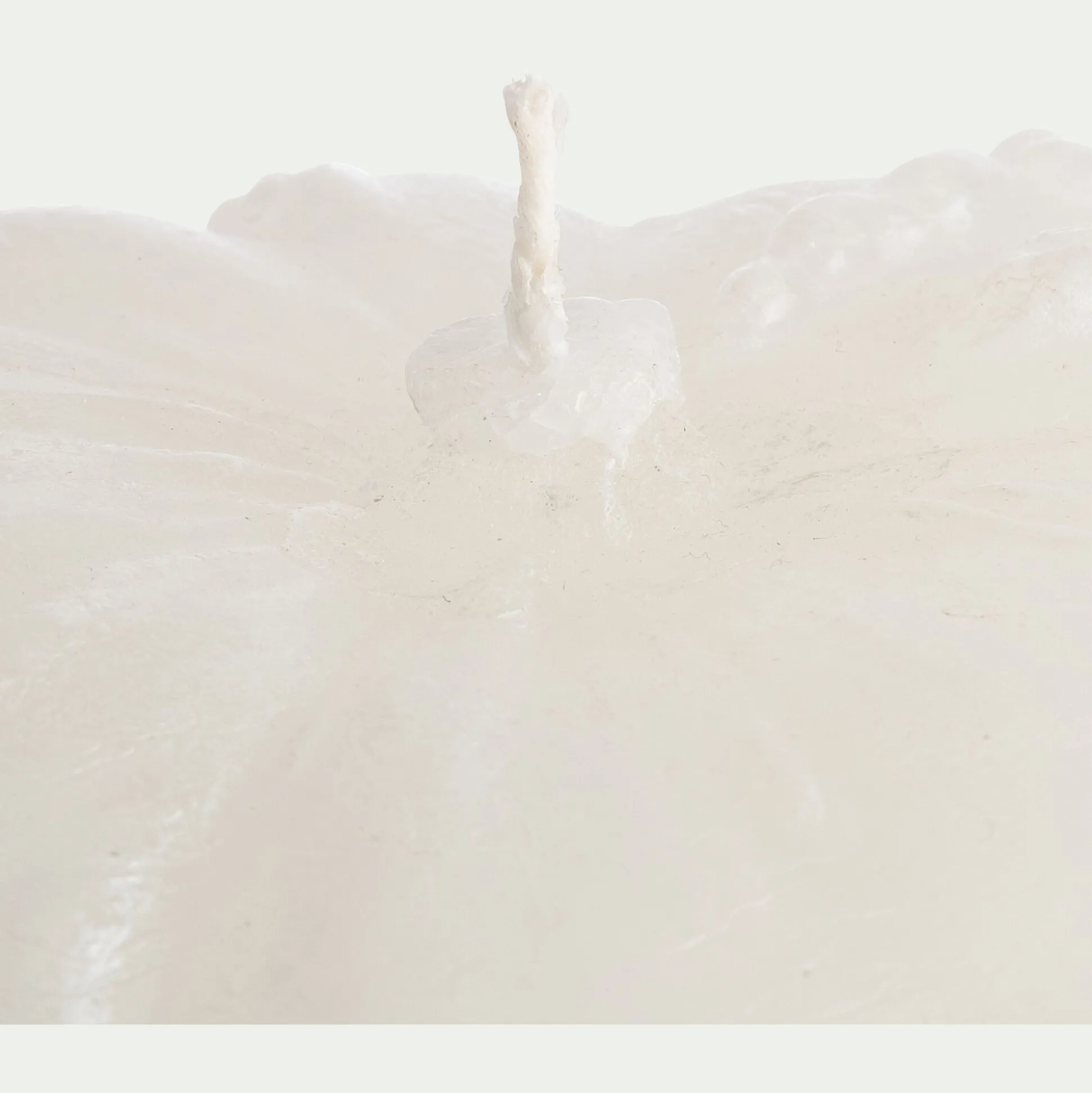 Bougie fleur D14,5cm - blanc