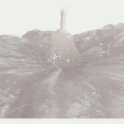 Bougie fleur D14,5cm - gris