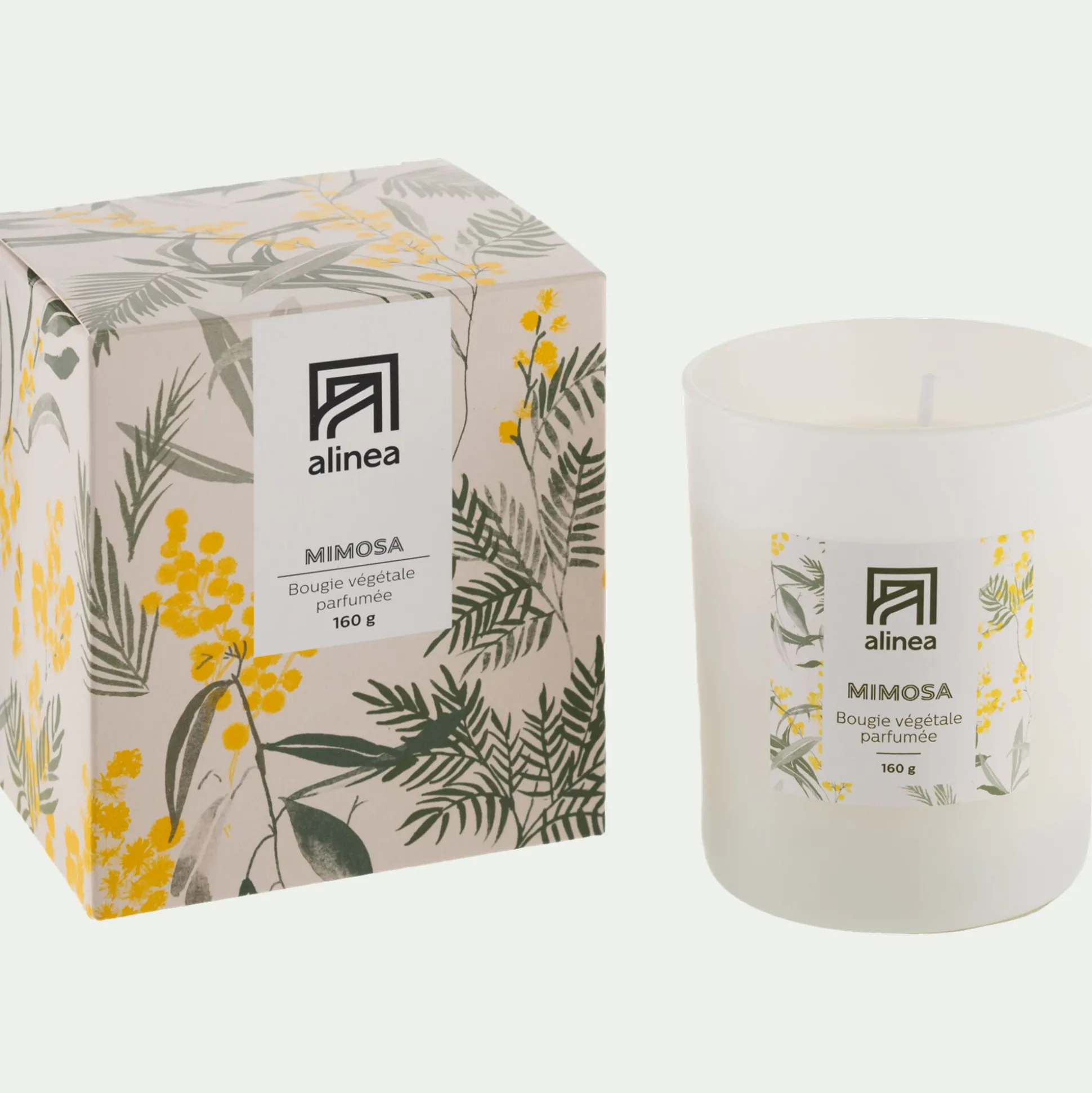 Bougie parfumée senteur mimosa 160g