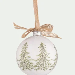 Boule de Noël D8cm - beige (modèle aléatoire)