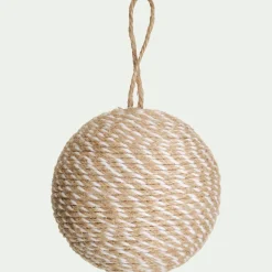 Boule de Noël D8cm - naturel (modèle aléatoire)