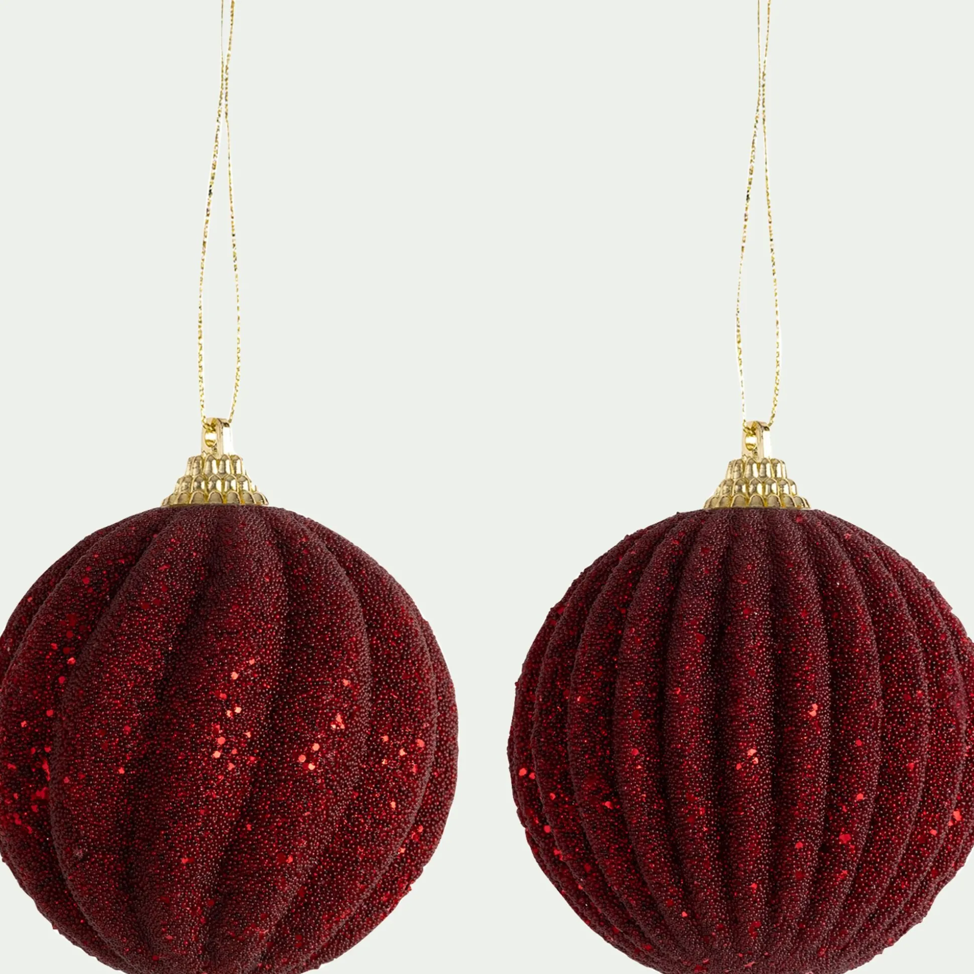 Boule de Noël D8cm - rouge (modèle aléatoire)