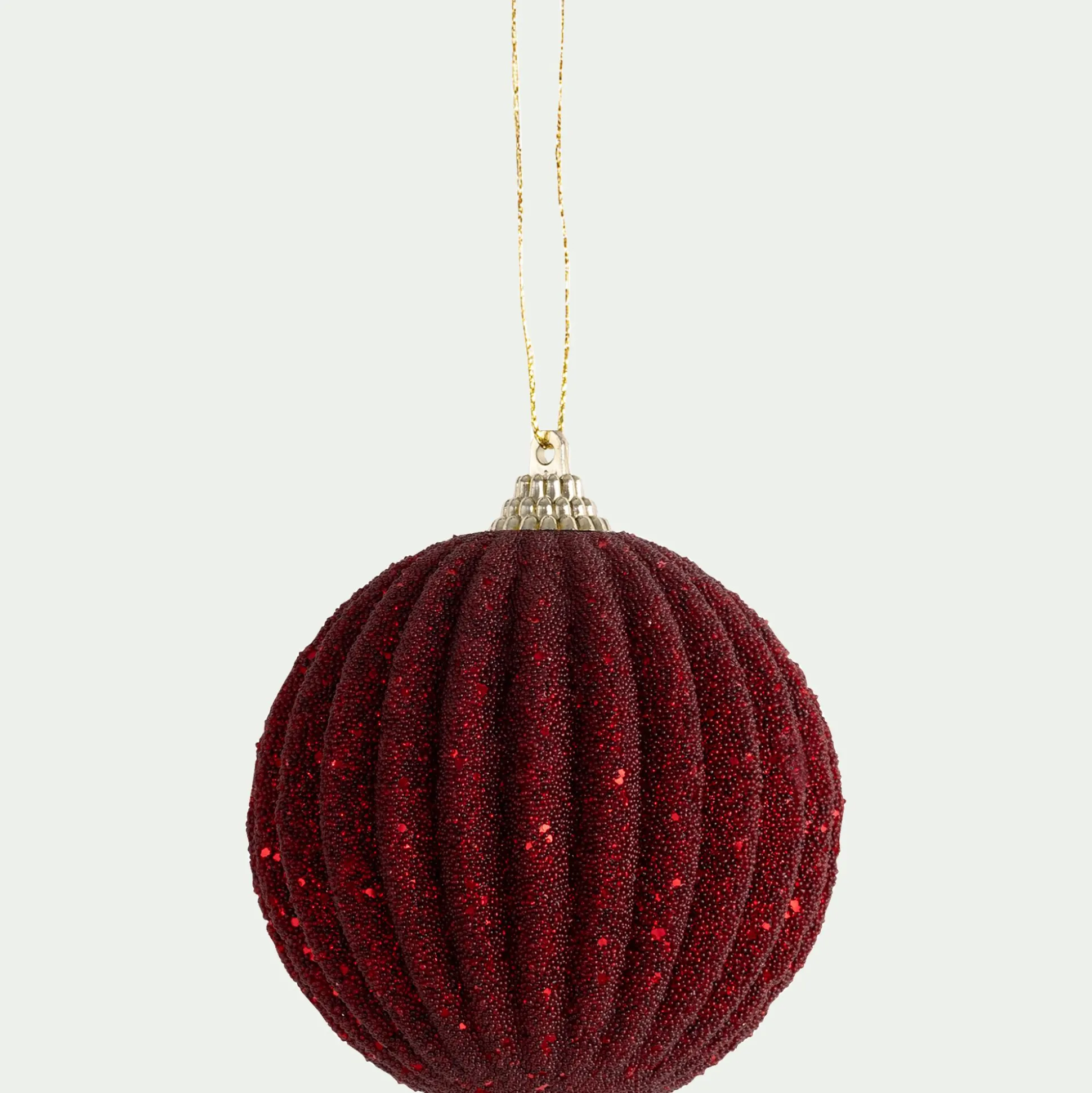 Boule de Noël D8cm - rouge (modèle aléatoire)