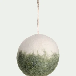 Boule de Noël en laine D9cm (couleur aléatoire)
