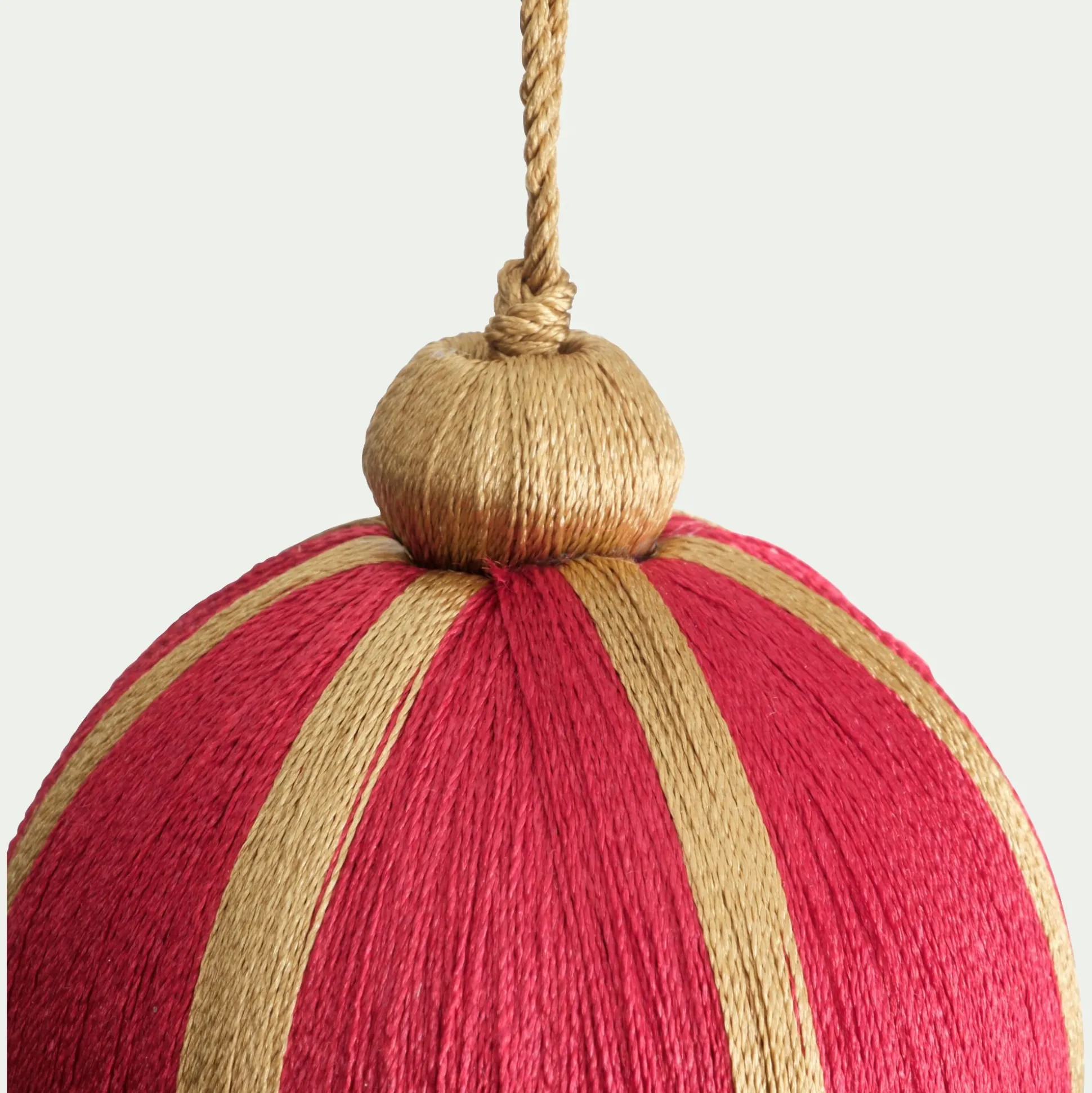 Boule de Noël en tissu D8cm - rouge