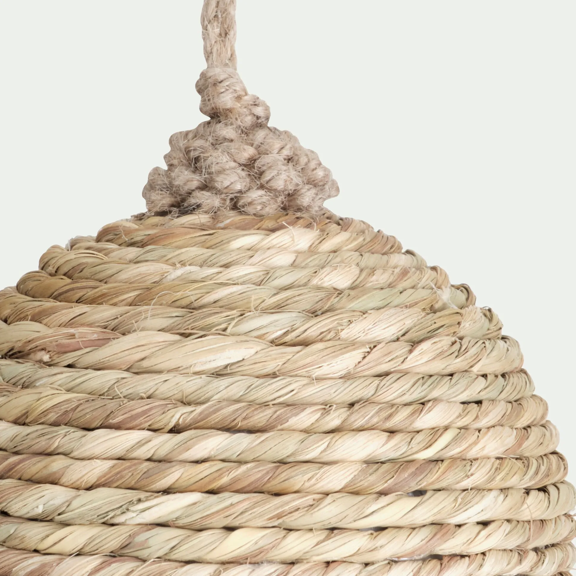 Boule de Noël tressée en plastique recyclé D10cm - naturel