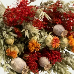 Bouquet de fleurs séchées h55cm - orange