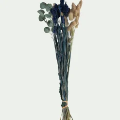 Bouquet de plusieurs fleurs séchées 50cm - bleu