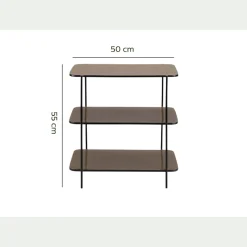Bout de canapé en acier L30xH55cm - beige