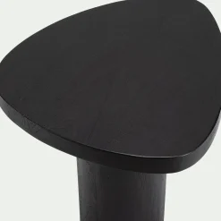 Bout de canapé en bois de manguier D50cm - noir