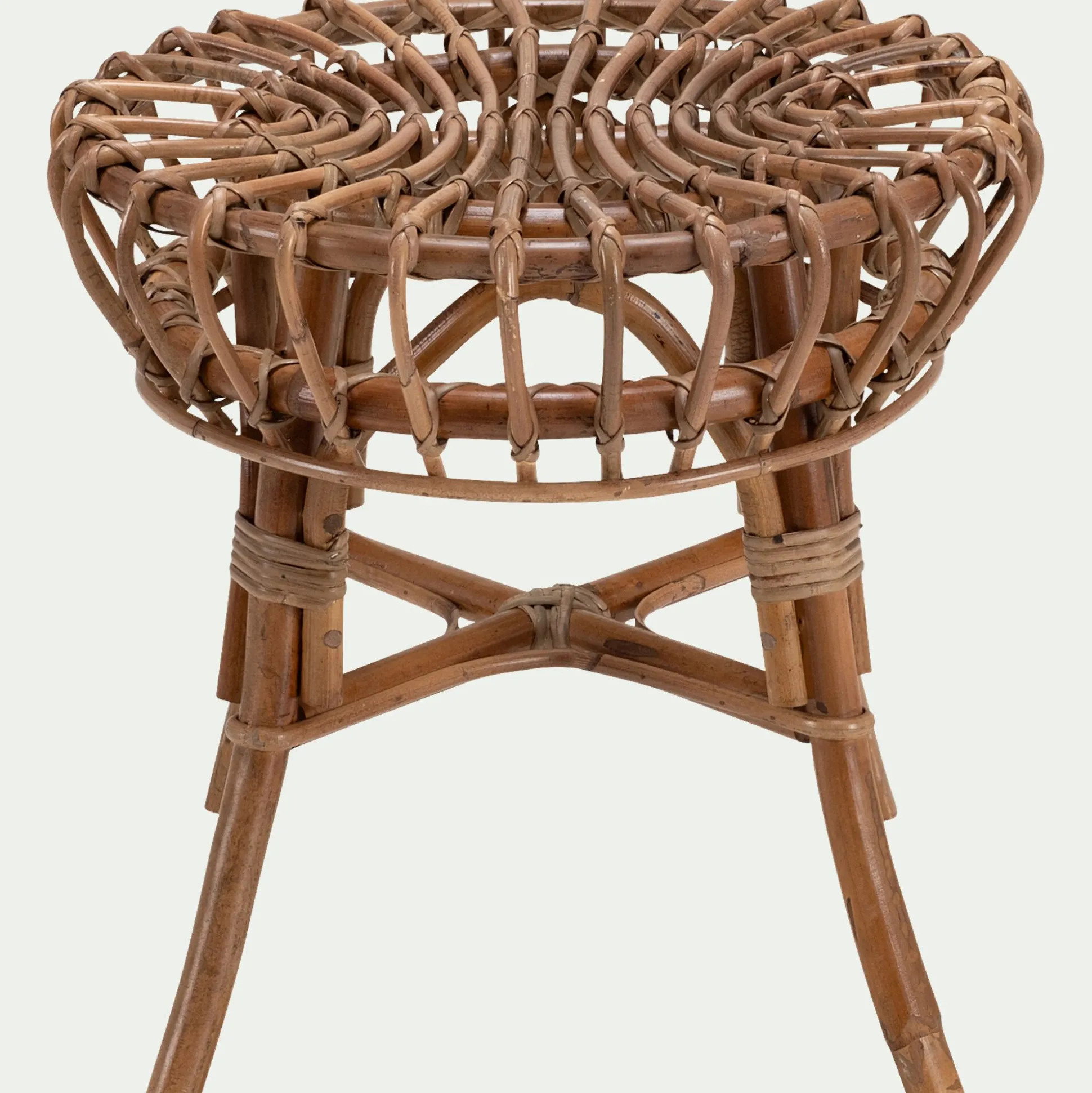 Bout de canapé en rotin D44xH41cm - naturel