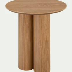 Bout de canapé rond en bois D45xH50cm - naturel