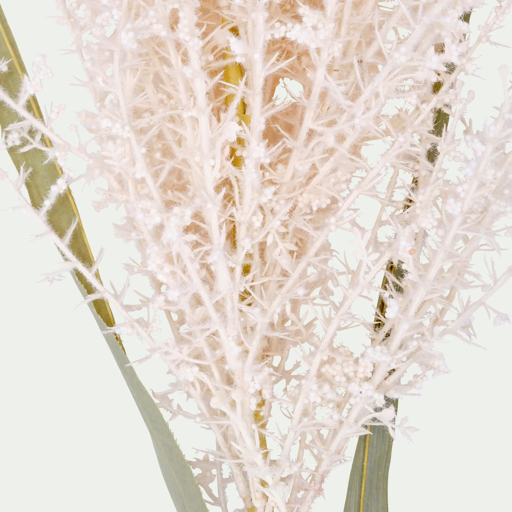 Branchage de Noël artificiel de pampa H114cm - blanc