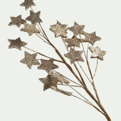 Branchage de Noël artificiel étoilé H70cm - doré