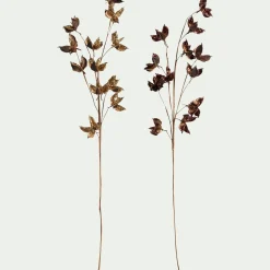 Branche artificielle de coton - doré H75cm