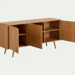 Buffet 3 portes effet bois - bois clair