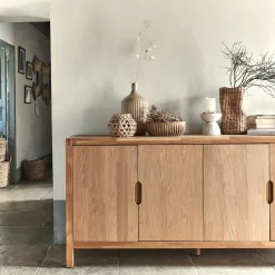 Buffet 4 portes en chêne massif - bois clair