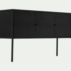 Buffet 3 portes en tôle d'acier - noir