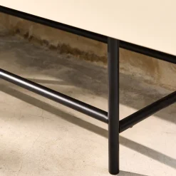 Buffet bas 4 portes en bois - beige