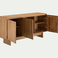 Buffet bas en bois 3 portes - naturel