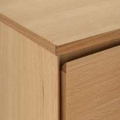 Buffet bas en bois 3 portes 1 tiroir - naturel