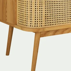 Buffet cannage 3 portes en bois - bois clair