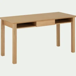 Bureau avec tiroir en bois L140cm - bois clair