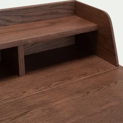 Bureau en chêne teinté avec plateau relevable - bois foncé