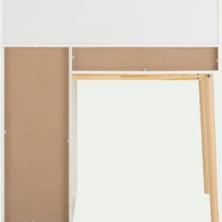 Bureau enfant avec rangement en bois - blanc