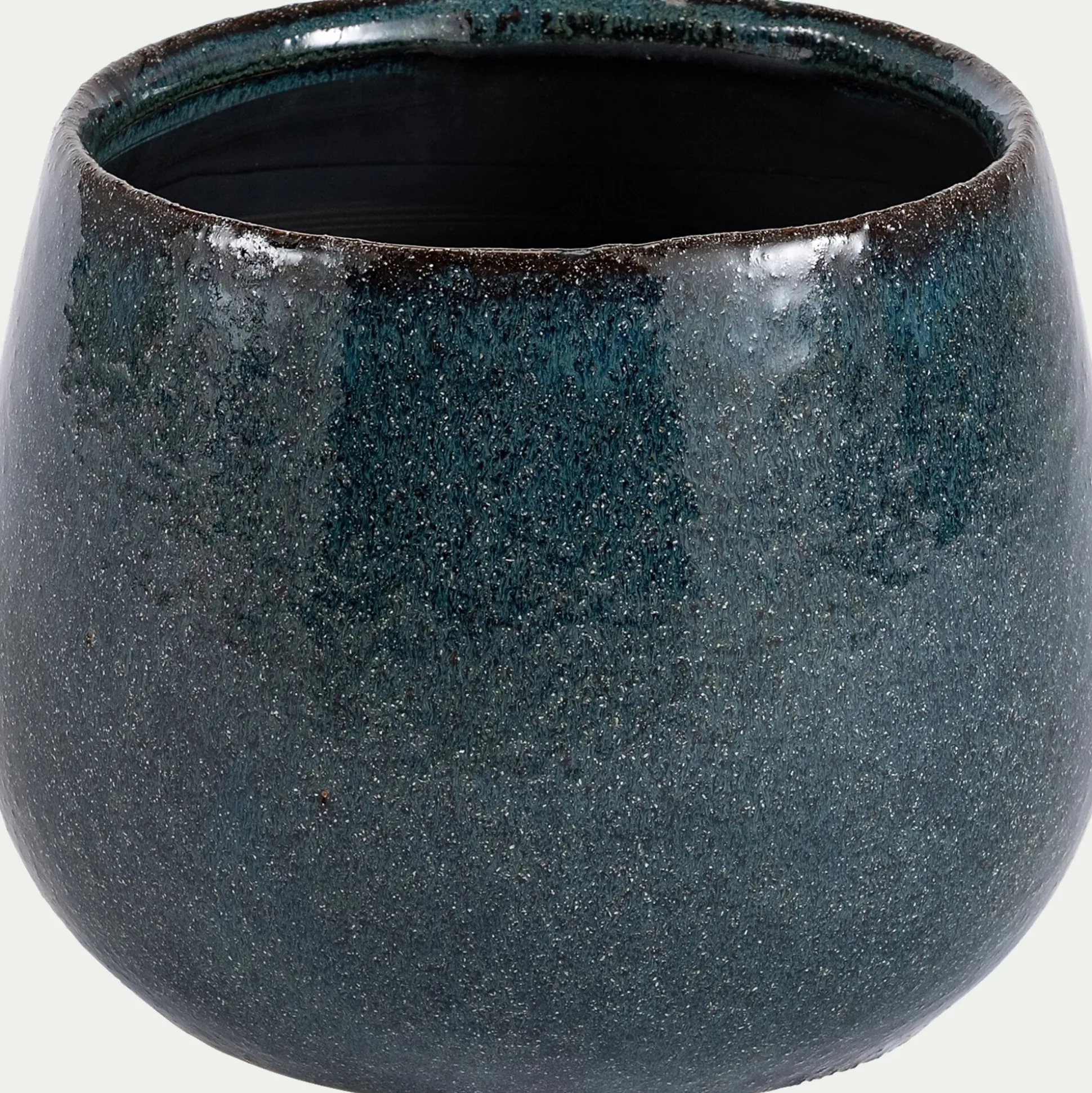 Cache-pot en céramique D24cm - bleu niolon