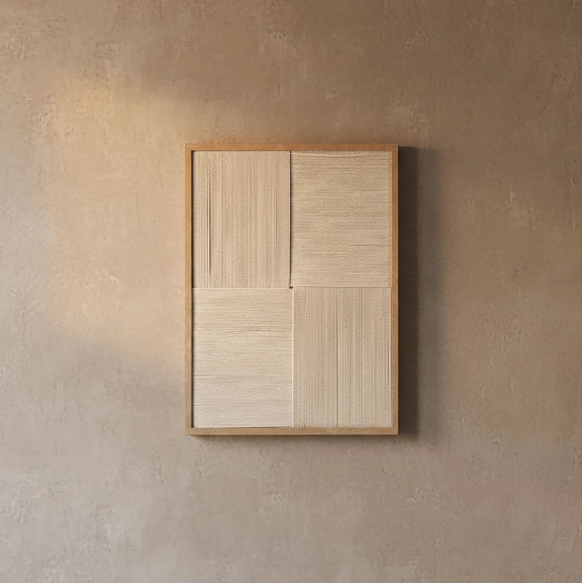 Cadre décoratif en corde tissée 45x60cm - beige