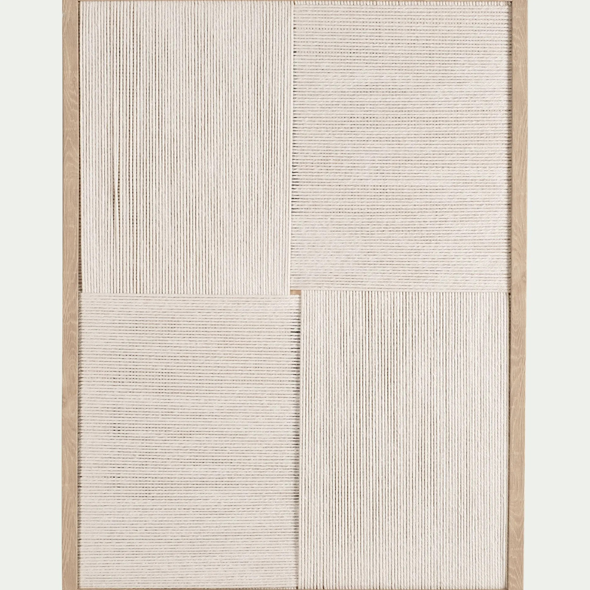 Cadre décoratif en corde tissée 45x60cm - beige