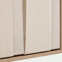 Cadre décoratif motif tissu tissé 50x70cm - beige