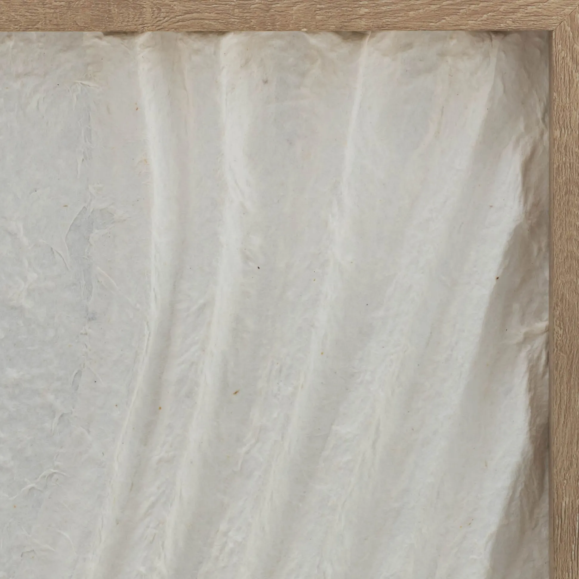 Cadre décoratif relief vague en papier de riz 60x80cm - blanc