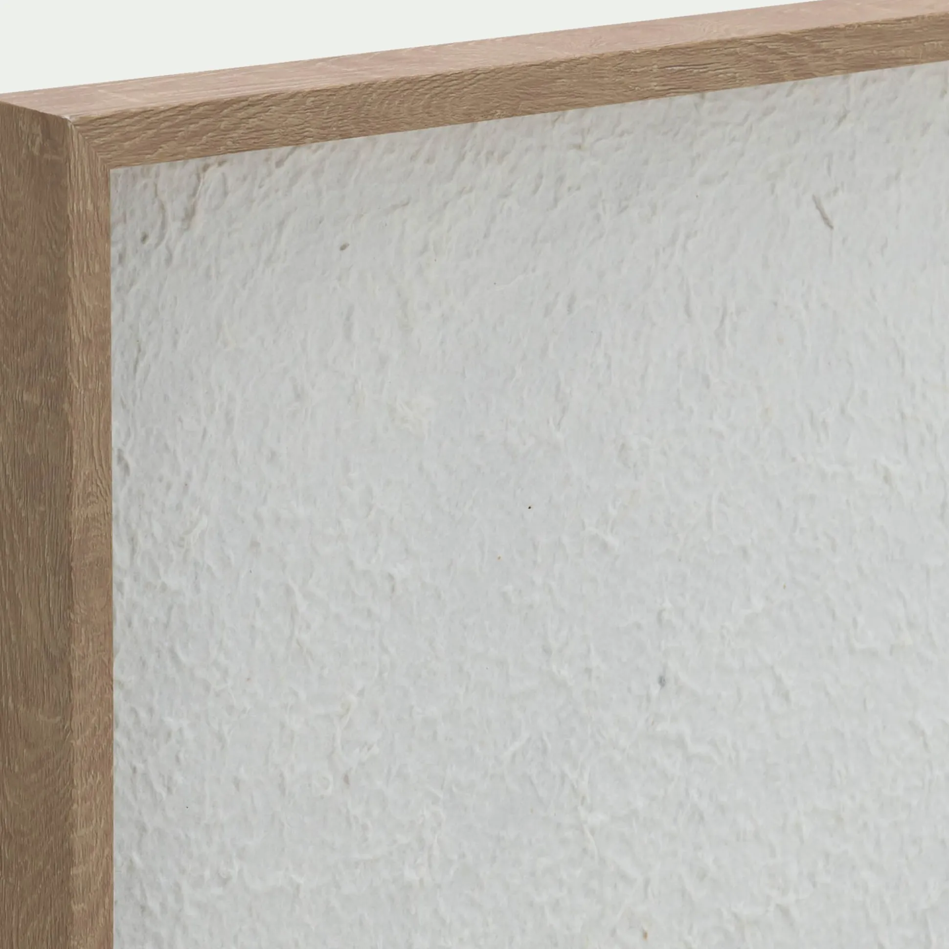 Cadre décoratif relief vague en papier de riz 60x80cm - blanc