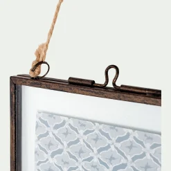 Cadre en fer effet rouillé 14x19,5cm - noir