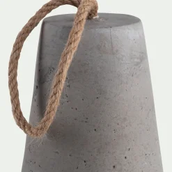 Cale porte en ciment H19cm - gris