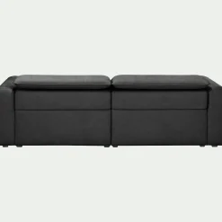 Canapé 3 places 2 relax droit en tissu - gris anthracite