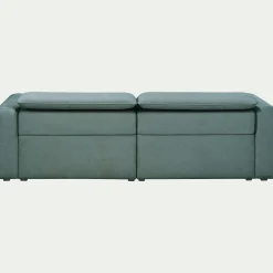 Canapé 3 places 2 relax droit en tissu - bleu niolon