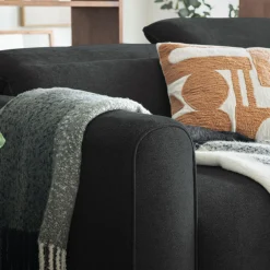 Canapé 5 places 2 relax en tissu - gris anthracite