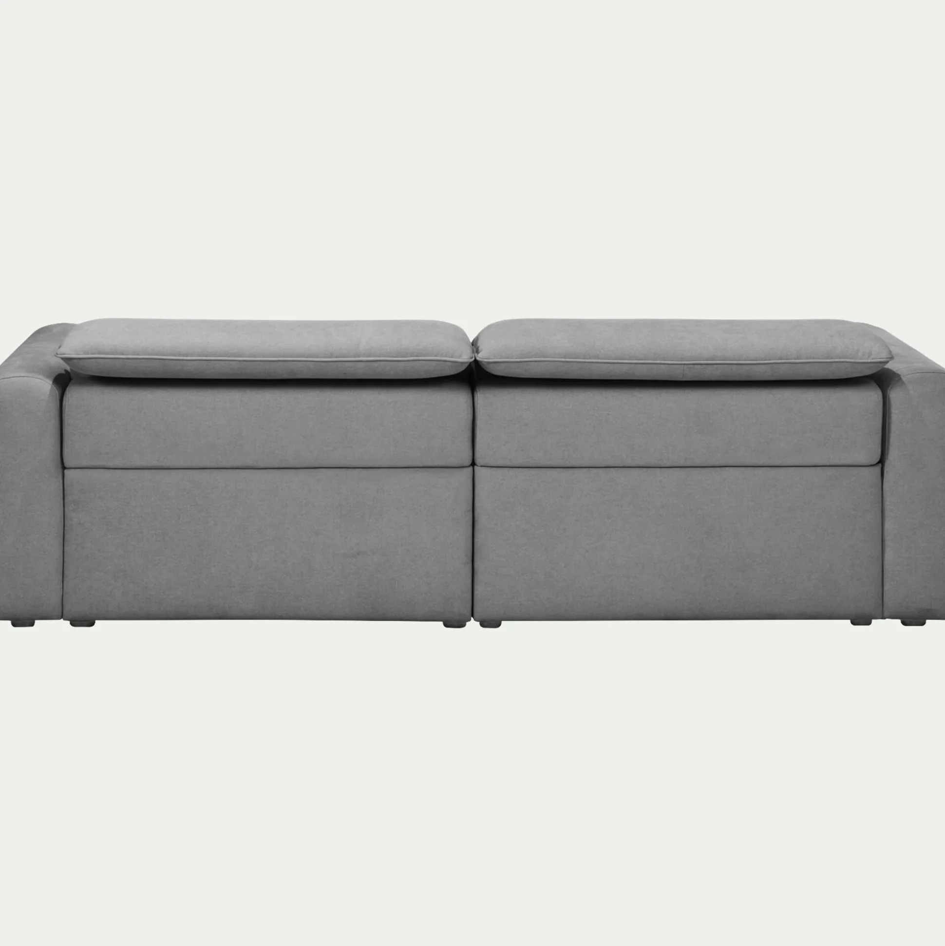 Canapé 3 places 2 relax en tissu - gris moyen