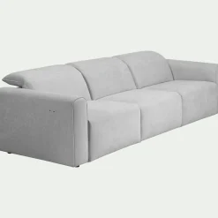 Canapé 5 places 2 relax en tissu - gris borie